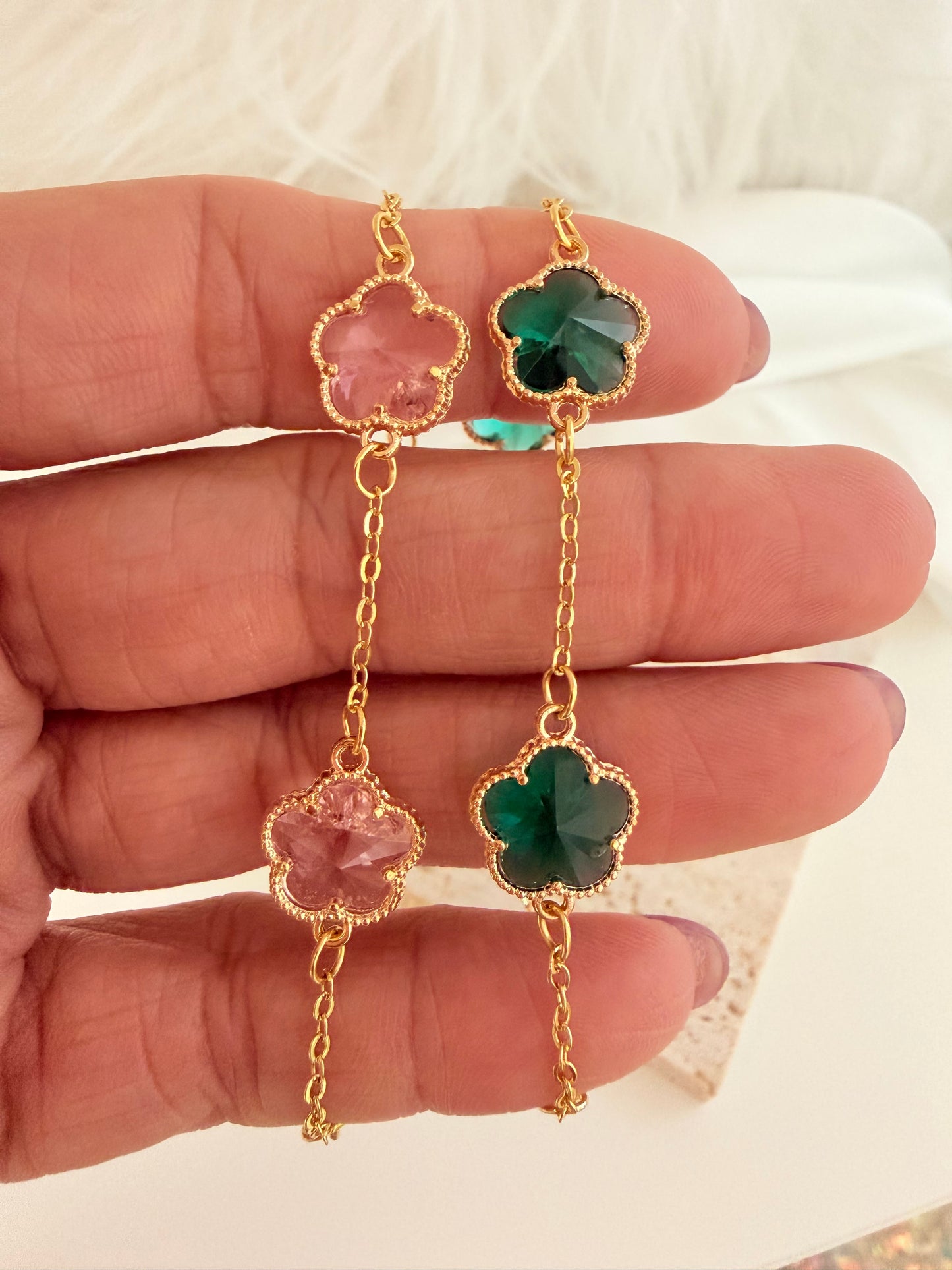 Glass Flower Bracelet