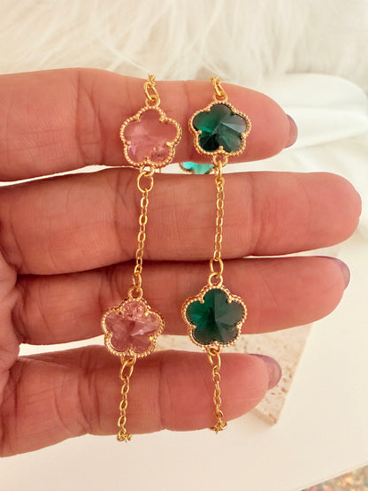 Glass Flower Bracelet