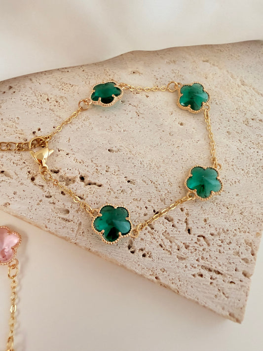 Glass Flower Bracelet