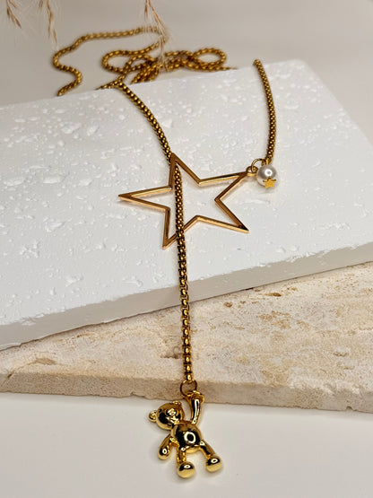 Gold Teddy Lariat