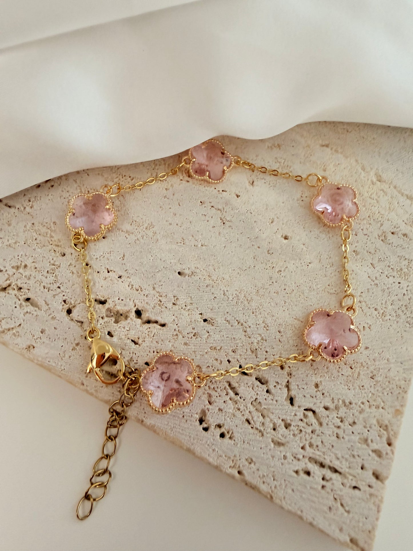 Glass Flower Bracelet