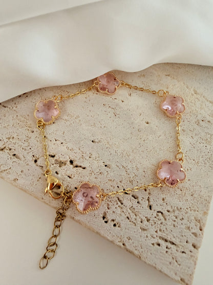 Glass Flower Bracelet