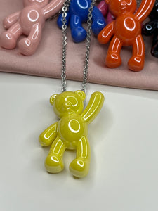 Hi Teddy Silver Necklace